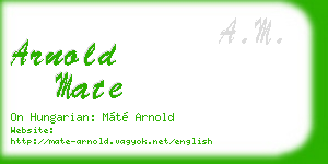 arnold mate business card
