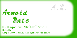 arnold mate business card